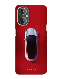 Чехол для OnePlus Nord N20 с картинкой «Tesla Top View»
