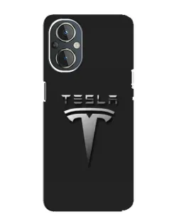 Чохол для OnePlus Nord N20 з картинкою «Сталевий логотип Tesla»