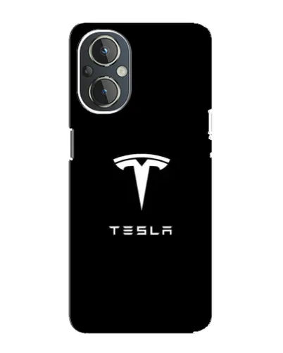 Чехол для OnePlus Nord N20 с картинкой «Tesla White Logo»