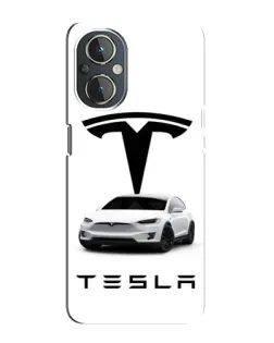 Чохол для OnePlus Nord N20 з картинкою «Tesla White Style»