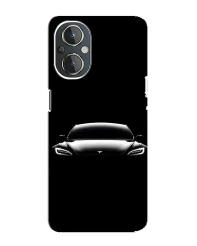 Чехол для OnePlus Nord N20 с картинкой «Фары Tesla Night»