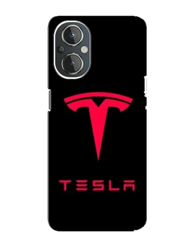 Чехол для OnePlus Nord N20 с картинкой «Tesla Red Logo»