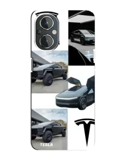Чохол для OnePlus Nord N20 з картинкою «Колаж Cybertruck Tesla»