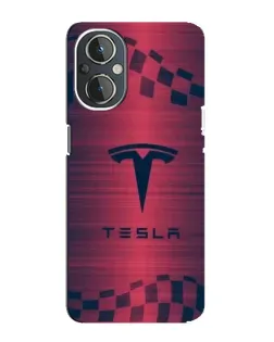 Чохол для OnePlus Nord N20 з картинкою «Тесла червоний карбон»