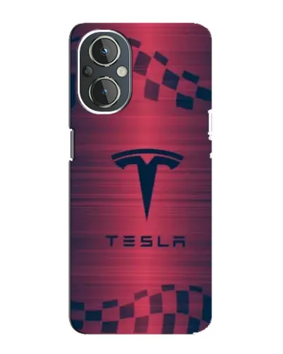 Чехол для OnePlus Nord N20 с картинкой «Тесла красный карбон»