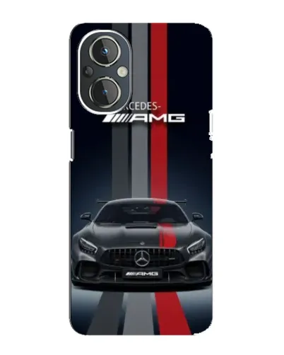Чехол для OnePlus Nord N20 с картинкой «Mercedes — белый карбон»