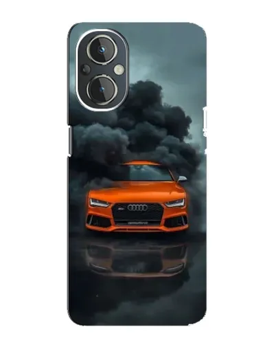 Чехол для OnePlus Nord N20 с картинкой «Audi в облаках дыма»