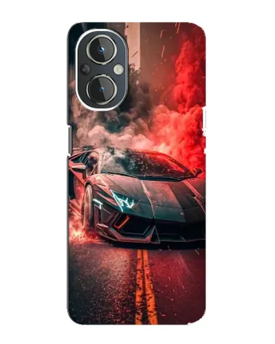 Чохол для OnePlus Nord N20 з картинкою «Lamborghini червоний дим»
