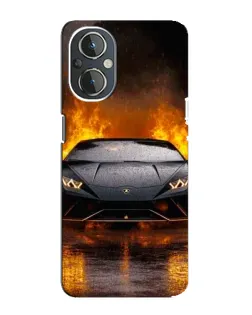 Чохол для OnePlus Nord N20 з картинкою «Lamborghini у вогні»