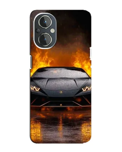 Чохол для OnePlus Nord N20 з картинкою «Lamborghini у вогні»