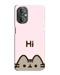 Чехол для OnePlus Nord N20 с картинкой «Пушин говорит Hi»