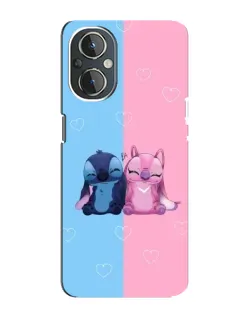 Чехол для OnePlus Nord N20 с картинкой «Stitch и Angel Love»