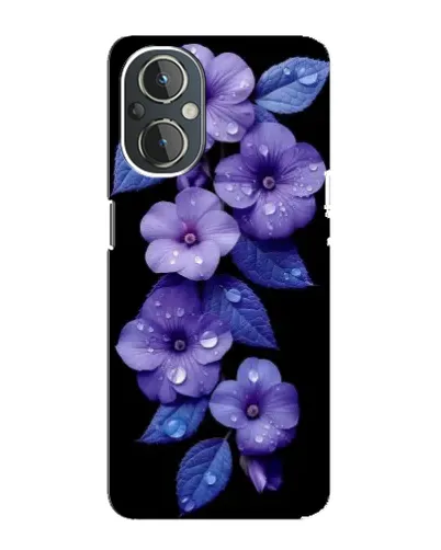 Чехол для OnePlus Nord N20 с картинкой «Фиолетовые цветы с росою» Чехол для OnePlus Nord N20 с картинкой «Фиолетовые цветы с росою»