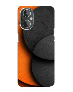 Чехол для OnePlus Nord N20 с картинкой «Геометрия оранжевых кругов»
