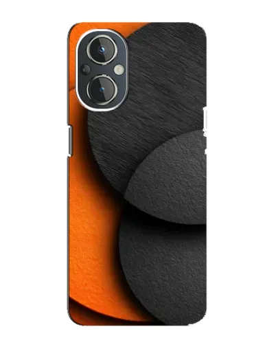 Чехол для OnePlus Nord N20 с картинкой «Геометрия оранжевых кругов»