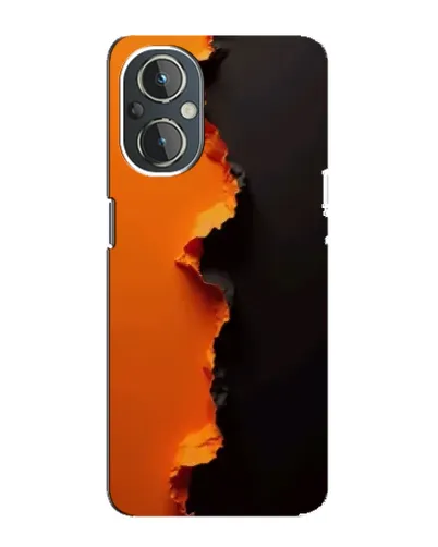 Чехол для OnePlus Nord N20 с картинкой «Оранжевый разлом»