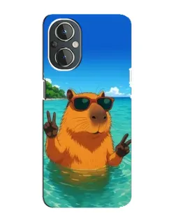 Чехол для OnePlus Nord N20 с картинкой «Морская капибара»