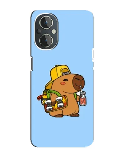 Чехол для OnePlus Nord N20 с картинкой «Капибара на скейте»