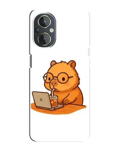 Чехол для OnePlus Nord N20 с картинкой «Капибара с ноутбуком»
