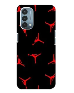 Чехол для OnePlus Nord N200 5G (DE211) с картинкой «Jordan Red Pattern»