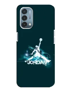 Чехол для OnePlus Nord N200 5G (DE211) с картинкой «Jordan Blue Fire»