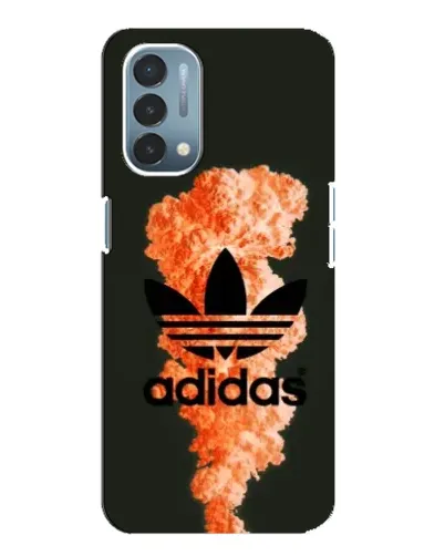 Чехол для OnePlus Nord N200 5G (DE211) с картинкой «Оранжевый дым Adidas»