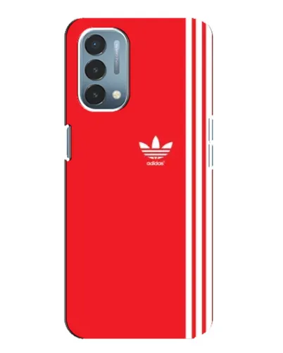 Чехол для OnePlus Nord N200 5G (DE211) с картинкой «Красный минимализм Adidas»