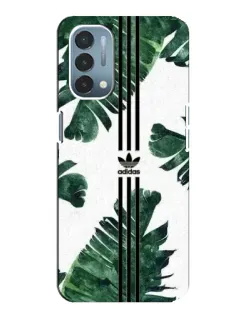 Чехол для OnePlus Nord N200 5G (DE211) с картинкой «Пальмовые листья адидас»