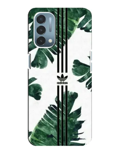 Чехол для OnePlus Nord N200 5G (DE211) с картинкой «Пальмовые листья адидас»