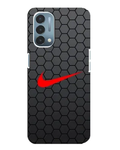 Чехол для OnePlus Nord N200 5G (DE211) с картинкой «Nike — карбоновая сетка»