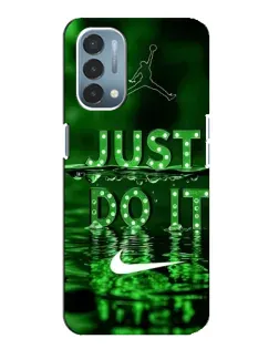 Чехол для OnePlus Nord N200 5G (DE211) с картинкой «Зеленый неоновый Nike»