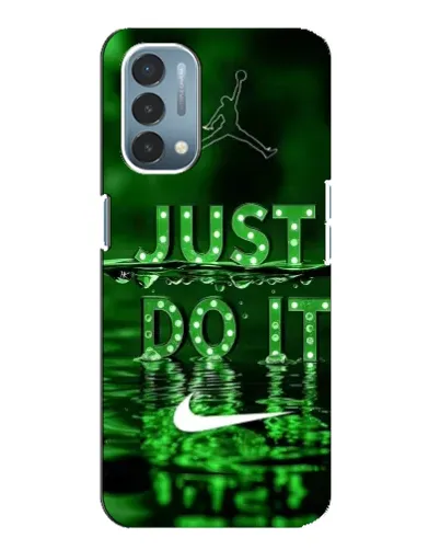 Чехол для OnePlus Nord N200 5G (DE211) с картинкой «Зеленый неоновый Nike»