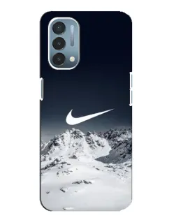 Чехол для OnePlus Nord N200 5G (DE211) с картинкой «Nike — зимние горы»