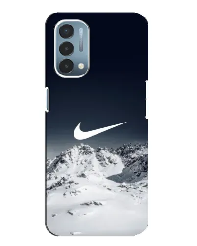 Чехол для OnePlus Nord N200 5G (DE211) с картинкой «Nike — зимние горы»