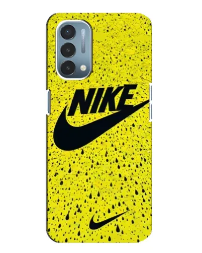 Чехол для OnePlus Nord N200 5G (DE211) с картинкой «Желтый текстурный Nike»