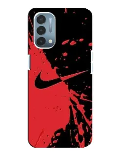 Чехол для OnePlus Nord N200 5G (DE211) с картинкой «Красные брызги Nike»