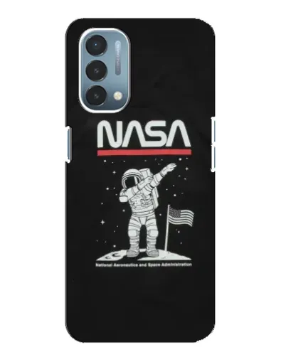 Чехол для OnePlus Nord N200 5G (DE211) с картинкой «NASA — шагаем по Луне»