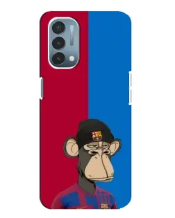 Чехол для OnePlus Nord N200 5G (DE211) с картинкой «Bored Ape — фанат Барсы»