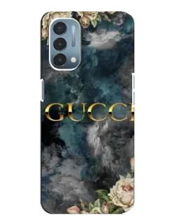 Чехол для OnePlus Nord N200 5G (DE211) с картинкой «Абстрактные цветы Gucci»