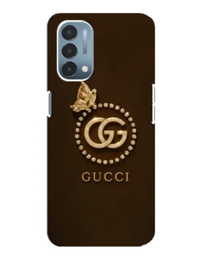 Чехол для OnePlus Nord N200 5G (DE211) с картинкой «Gucci — золотая бабочка»