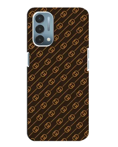 Чехол для OnePlus Nord N200 5G (DE211) с картинкой «Gucci — золотые диагонали»