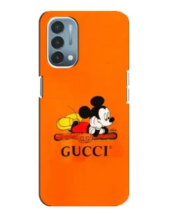 Чехол для OnePlus Nord N200 5G (DE211) с картинкой «Микки Маус Gucci — оранж»