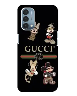 Чехол для OnePlus Nord N200 5G (DE211) с картинкой «Gucci — герои Disney и монограмма»
