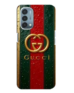 Чехол для OnePlus Nord N200 5G (DE211) с картинкой «Gucci — фирменная полоса и золото»