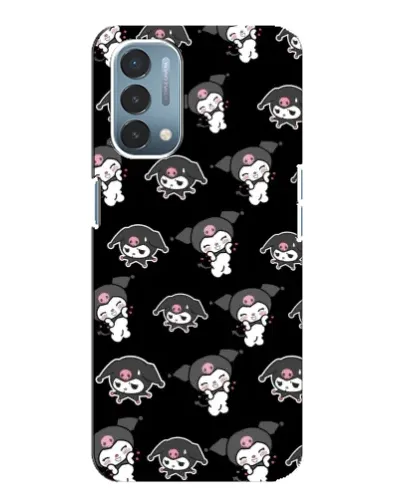 Чехол для OnePlus Nord N200 5G (DE211) с картинкой «Черный паттерн Kuromi»