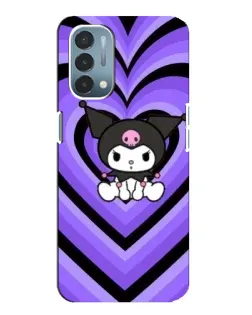 Чехол для OnePlus Nord N200 5G (DE211) с картинкой «Kuromi и фиолетовые сердца»