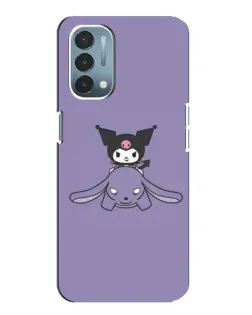 Чехол для OnePlus Nord N200 5G (DE211) с картинкой «Kuromi на лиловом фоне»