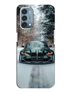 Чехол для OnePlus Nord N200 5G (DE211) с картинкой «BMW в зимнем лесу»