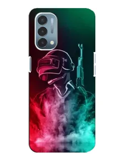 Чехол для OnePlus Nord N200 5G (DE211) с картинкой «PUBG — огненный воин»