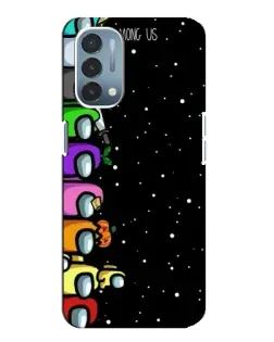 Чехол для OnePlus Nord N200 5G (DE211) с картинкой «Команда Among Us»